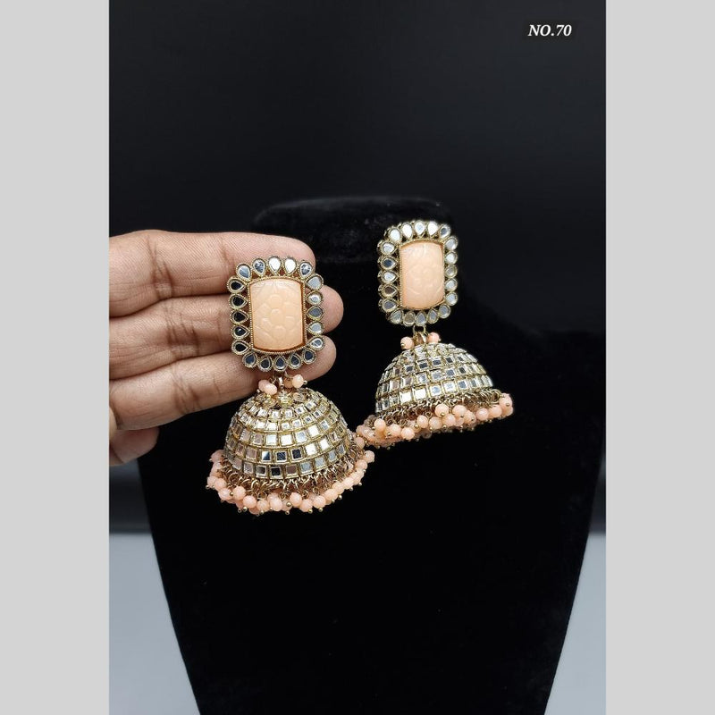 JCM Gold Plated Mirror And Pearls Jhumki