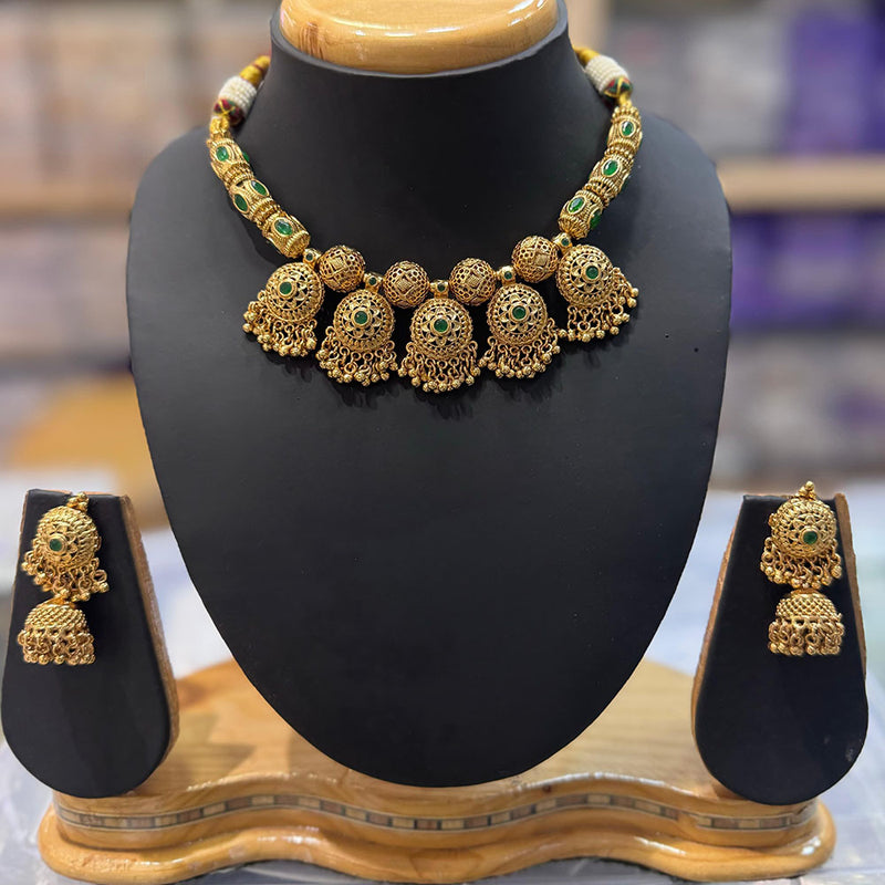 JCM Gold Plated Pota Stone Necklace Set