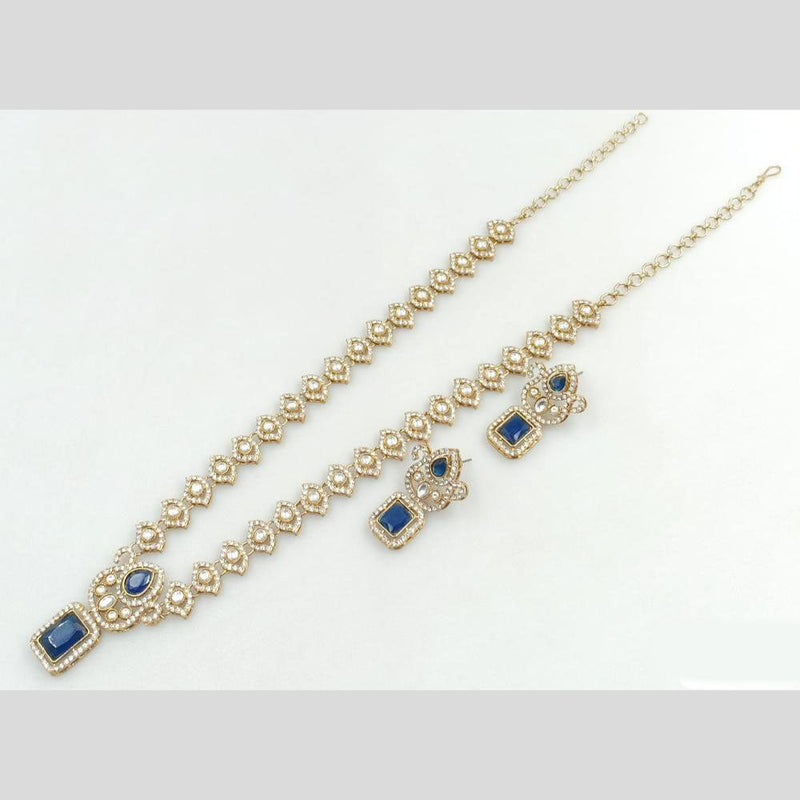 JCM Gold Plated Austrian Stone Long Necklace Set