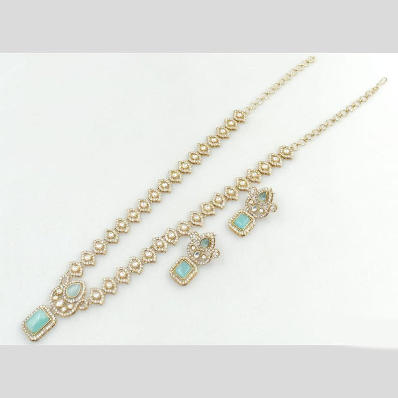 JCM Gold Plated Austrian Stone Long Necklace Set