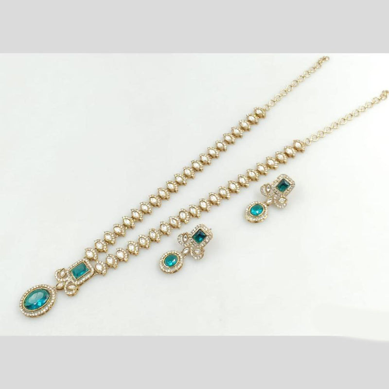 JCM Gold Plated Austrian Stone Long Necklace Set