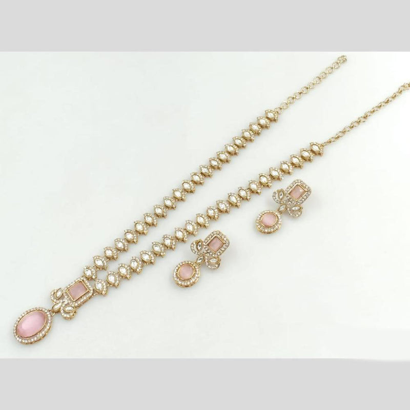 JCM Gold Plated Austrian Stone Long Necklace Set