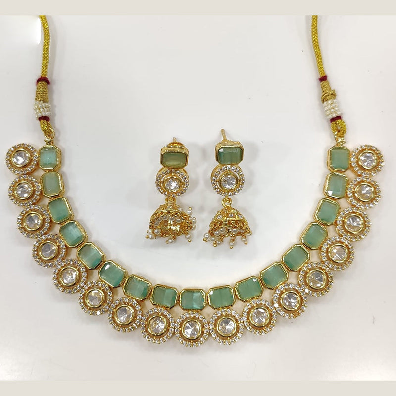 JCM Gold Plated Crystal And Austrian Stone Necklace Set