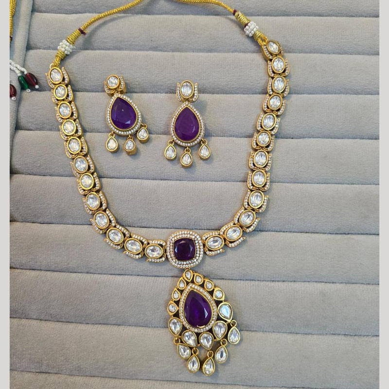 JCM Gold Plated Crystal And Austrian Stone Necklace Set