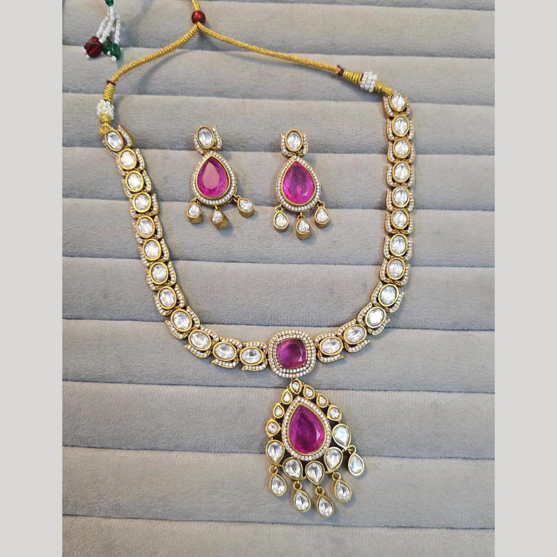 JCM Gold Plated Crystal And Austrian Stone Necklace Set