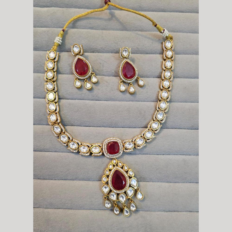 JCM Gold Plated Crystal And Austrian Stone Necklace Set