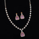JCM Gold Plated Polki Kundan Stone Necklace Set