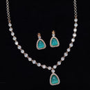JCM Gold Plated Polki Kundan Stone Necklace Set