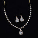 JCM Gold Plated Polki Kundan Stone Necklace Set