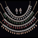 JCM Gold Plated Polki Kundan Stone Necklace Set