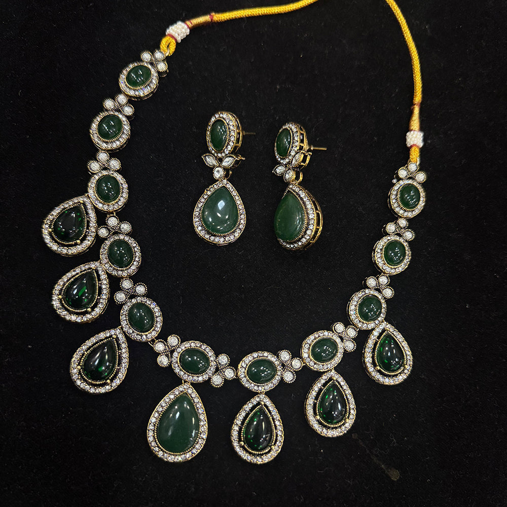 JCM Gold Plated Pota Stone Necklace Set