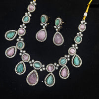 JCM Gold Plated Pota Stone Necklace Set