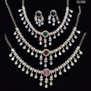JCM Gold Plated Polki Kundan Stone Necklace Set