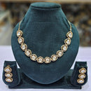 JCM Gold Plated Polki Kundan Stone Necklace Set