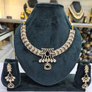 JCM Gold Plated Polki Kundan Stone Necklace Set