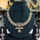 JCM Gold Plated Polki Kundan Stone Necklace Set