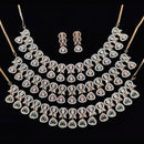 JCM Gold Plated Polki Kundan Stone Necklace Set