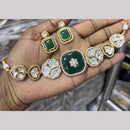 JCM Gold Plated Polki Kundan Stone Choker Necklace Set