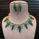 JCM Gold Plated Crystal Stone Necklace Set
