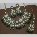 JCM Gold Plated Crystal Stone And Beads Necklace Set