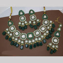 JCM Gold Plated Crystal Stone And Beads Necklace Set