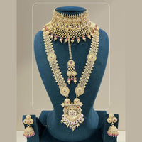 JCM Gold Plated Pota Stone Necklace Combo
