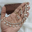 JCM Gold Plated Polki Kundan Stone Necklace Set