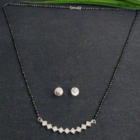 JCM Silver Plated Crystal Stone Manglasutra