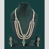 JCM Gold Plated Kundan And Austrain Stone Multi Layer  Necklace Set