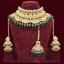 JCM Gold Plated Kundan Stone And Beads Choker Necklace Set