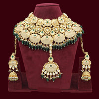 JCM Gold Plated Pota Stone And Beads Choker Necklace Set