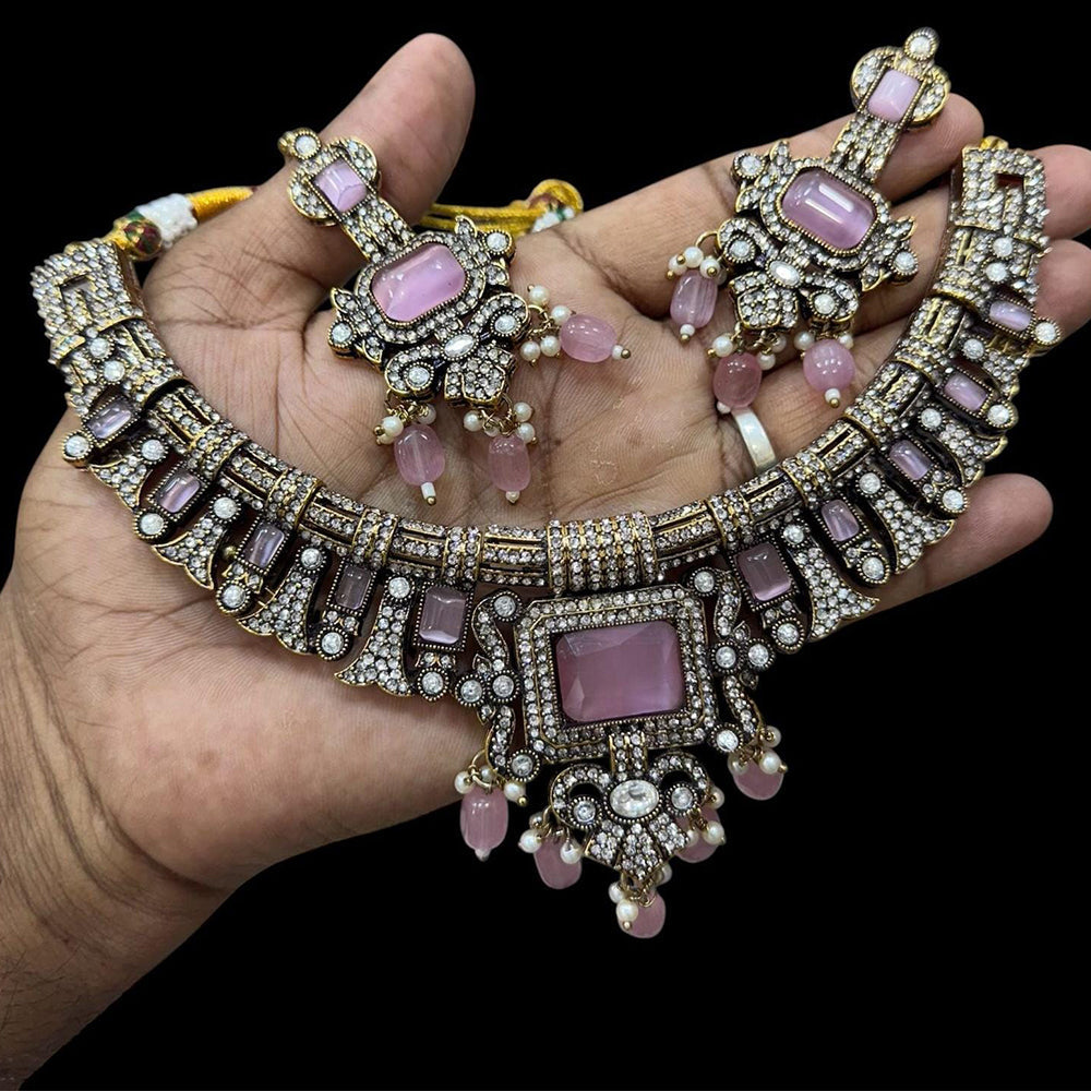 JCM Gold Plated Austrain Stone Necklace Set