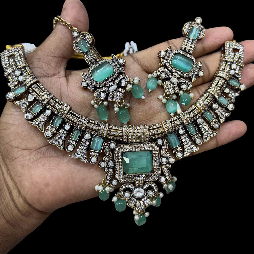 JCM Gold Plated Austrain Stone Necklace Set