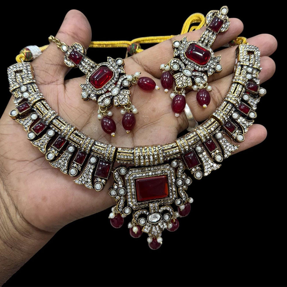 JCM Gold Plated Austrain Stone Necklace Set