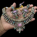 JCM Gold Plated Austrain Stone Necklace Set