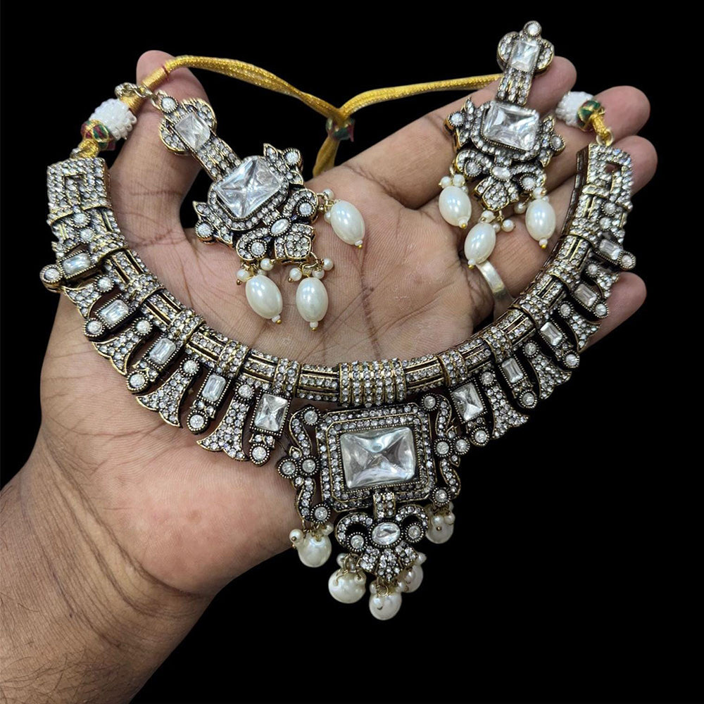 JCM Gold Plated Austrain Stone Necklace Set