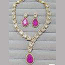 JCM Gold Plated Crystal And Austrain Stone Necklace Set