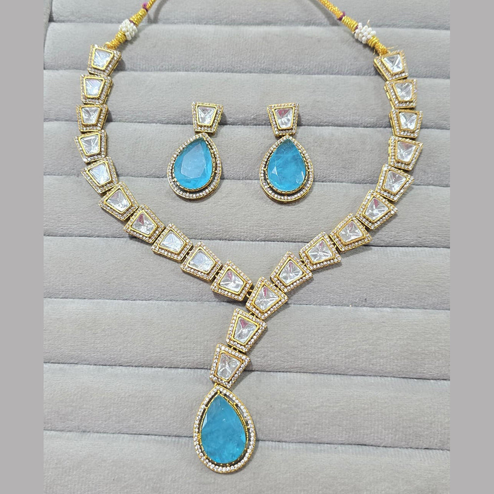 JCM Gold Plated Crystal And Austrain Stone Necklace Set