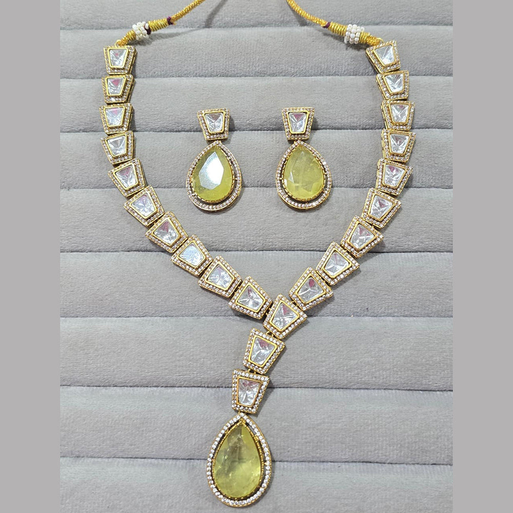 JCM Gold Plated Crystal And Austrain Stone Necklace Set