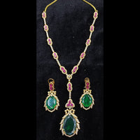 JCM Gold Plated Crystal And Austrain Stone Necklace Set