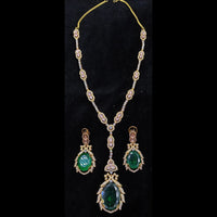 JCM Gold Plated Crystal And Austrain Stone Necklace Set