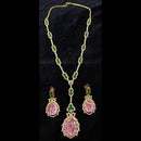 JCM Gold Plated Crystal And Austrain Stone Necklace Set