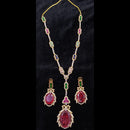 JCM Gold Plated Crystal And Austrain Stone Necklace Set