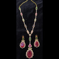 JCM Gold Plated Crystal And Austrain Stone Necklace Set