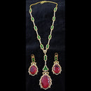 JCM Gold Plated Crystal And Austrain Stone Necklace Set