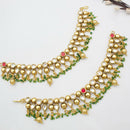 JCM Gold Plated Kundan Stone And  Pearls Kanchain
