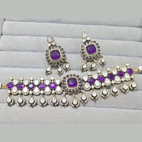 JCM Royal Radiance Gold Plated Crystal Stone Necklace Set