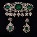 JCM Gold Plated Polki Kundan Necklace Set
