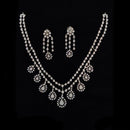 JCM Silver Plated American Diamonds Necklace Set