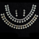 JCM Silver Plated American Diamonds Necklace Set